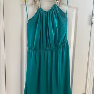 The Limited Teal Gathered Dress